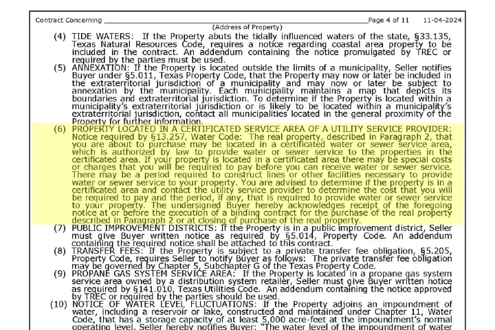 MUD Disclosure in Texas: The Water Code Notice Your Buyer Signs Before the Contract