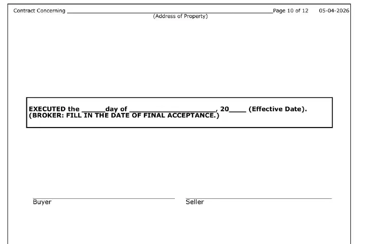 TREC 1-4 Family - Effective Date