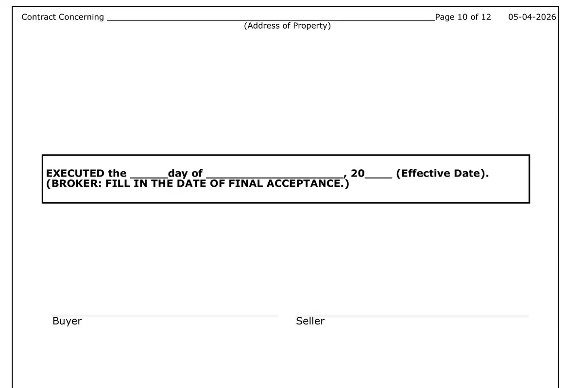 TREC 1-4 Family - Effective Date